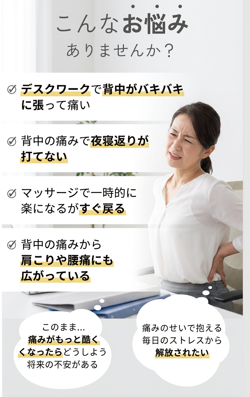 背中の痛み チェックリスト