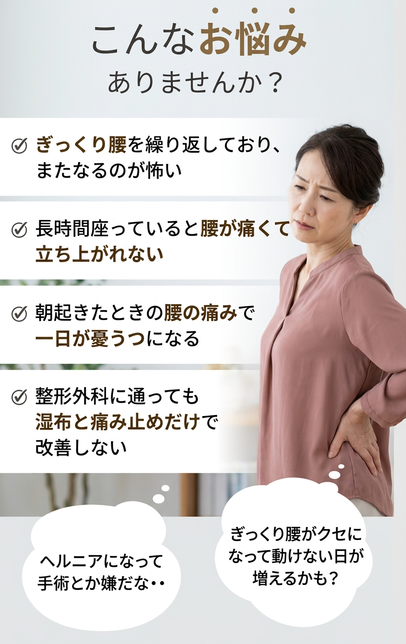 腰痛 チェックリスト